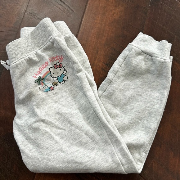 Hello Kitty Light Gray Kids Sweatpants - Picture 1 of 4